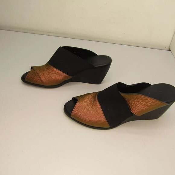 NEW ARCHE Womens Egwazz Sandals Wedge Slip-On Peep Toe  Size 6 - Picture 3 of 7